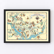 Load image into Gallery viewer, Vintage Map of Washington DC 1935
