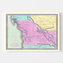 Load image into Gallery viewer, Vintage Map of Washington 1842
