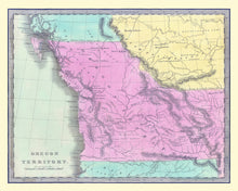 Load image into Gallery viewer, Vintage Map of Washington 1842
