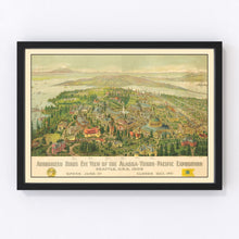 Load image into Gallery viewer, Vintage Map of Seattle, Washington 1909
