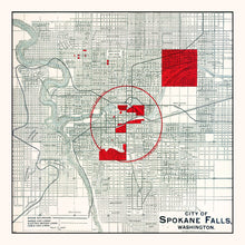 Load image into Gallery viewer, Vintage Map of Spokane Falls, Washington 1890

