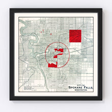 Load image into Gallery viewer, Vintage Map of Spokane Falls, Washington 1890
