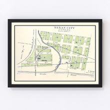 Load image into Gallery viewer, Vintage Map of Texas City, Washington 1910
