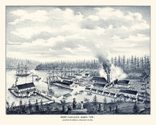 Load image into Gallery viewer, Vintage Map of Port Hadlock, Washington 1889
