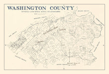 Load image into Gallery viewer, Vintage Map of Washington County, Texas 1920
