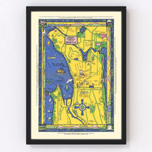 Load image into Gallery viewer, Vintage Map of Seattle, Washington 1927
