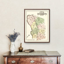 Load image into Gallery viewer, Vintage Map of Montgomery County, Washington DC 1879
