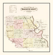 Load image into Gallery viewer, Vintage Map of Washington County, Nebraska 1908
