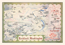 Load image into Gallery viewer, Vintage Map of Richland, Washington 1946
