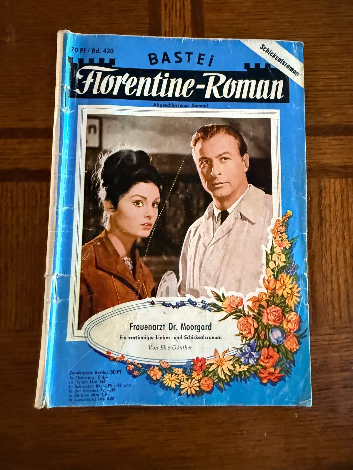 Vintage Bastei Florentine Roman 420 Frauenarzt Dr Moorgard German Pulp Book