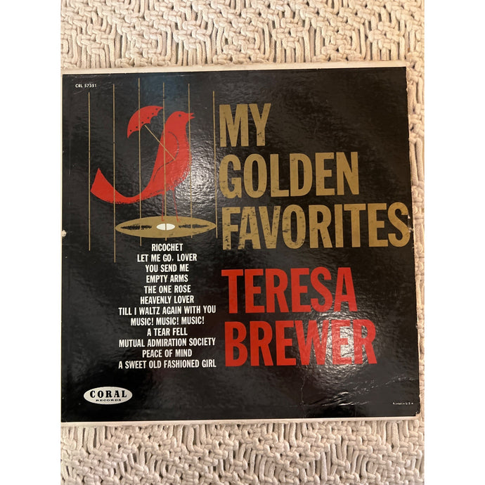 1960 Teresa Brewer, My Golden Favorites Coral, CRL 57351 Vinyl, Album, Record, LP