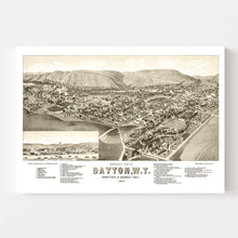 Load image into Gallery viewer, Vintage Map of Dayton, Washington 1884
