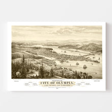 Load image into Gallery viewer, Vintage Map of Olympia, Washington 1878
