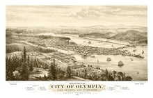 Load image into Gallery viewer, Vintage Map of Olympia, Washington 1878
