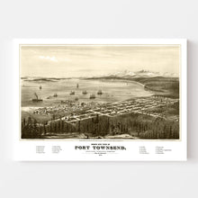 Load image into Gallery viewer, Vintage Map of Port Townsend, Washington 1878
