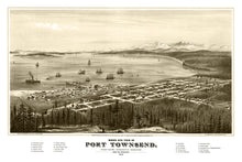 Load image into Gallery viewer, Vintage Map of Port Townsend, Washington 1878
