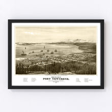 Load image into Gallery viewer, Vintage Map of Port Townsend, Washington 1878
