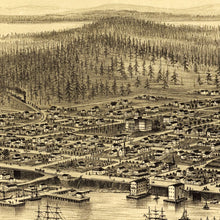 Load image into Gallery viewer, Vintage Map of Seattle, Washington 1878
