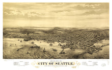 Load image into Gallery viewer, Vintage Map of Seattle, Washington 1878
