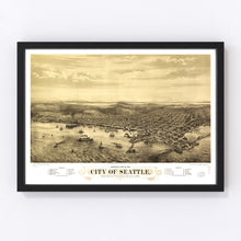Load image into Gallery viewer, Vintage Map of Seattle, Washington 1878
