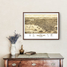 Load image into Gallery viewer, Vintage Map of Seattle, Washington 1884

