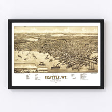Load image into Gallery viewer, Vintage Map of Seattle, Washington 1884
