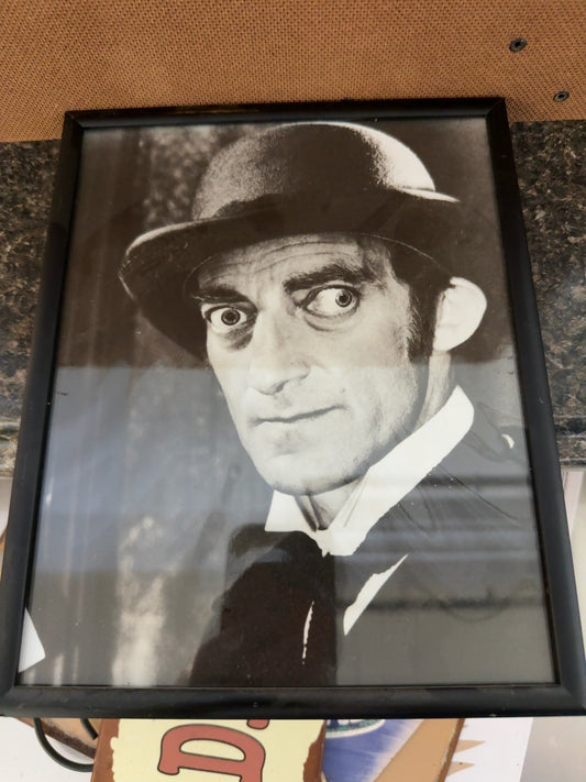 FRAMED MARTY FELDMAN BLACK-AND-WHITE PORTRAIT