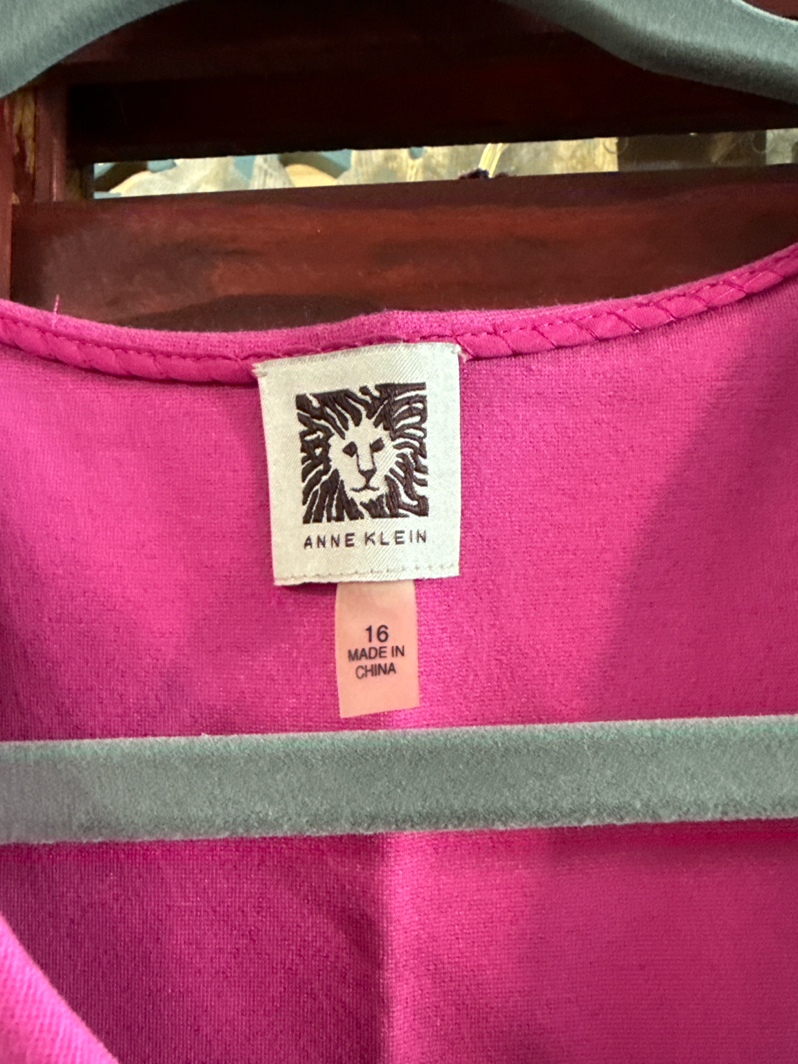 Anne Klein Fuchsia Cascade Ruffle Sheath Dress | Size 16 | Sleeveless Career & Cocktail Dress