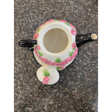 Load image into Gallery viewer, Mud Pie Original 4 Piece Pink Rose Tea For One Set Hand Crafted

