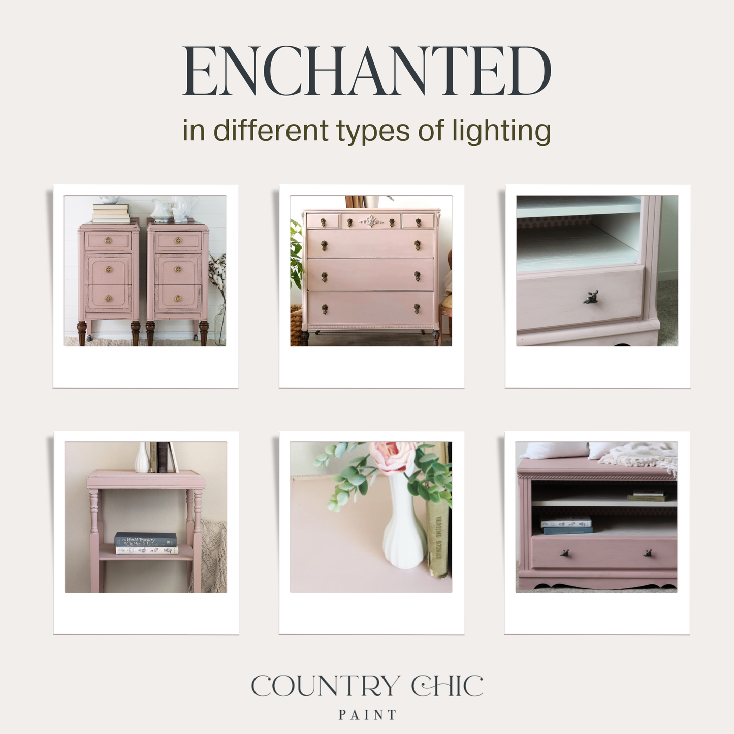 Country Chic Paint - Enchanted - Chalk Style Paint for Furniture & Home Decor: Pint (16 oz)
