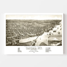 Load image into Gallery viewer, Vintage Map of Tacoma, Washington 1884
