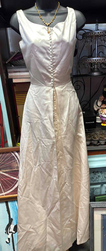 1960s Vintage Cream-colored Formal Dress