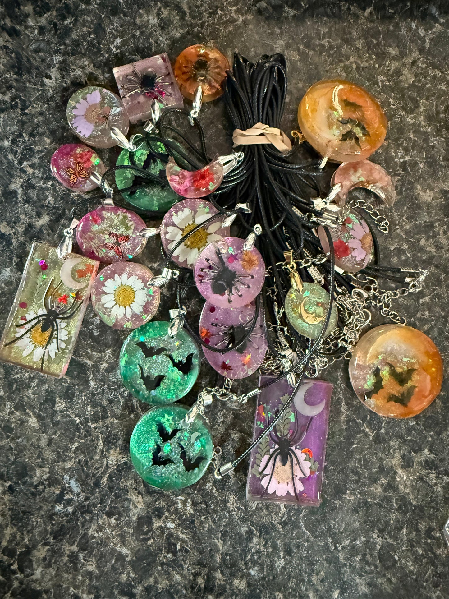 Handmade Resin Art Necklaces