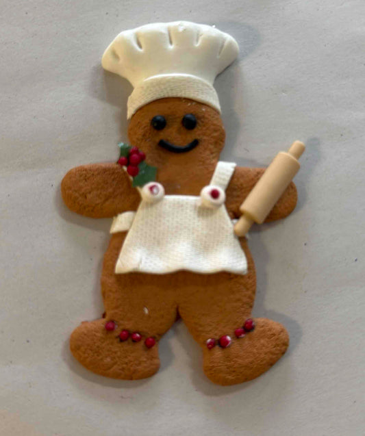 Hand Made Gingerman Holiday Ornament