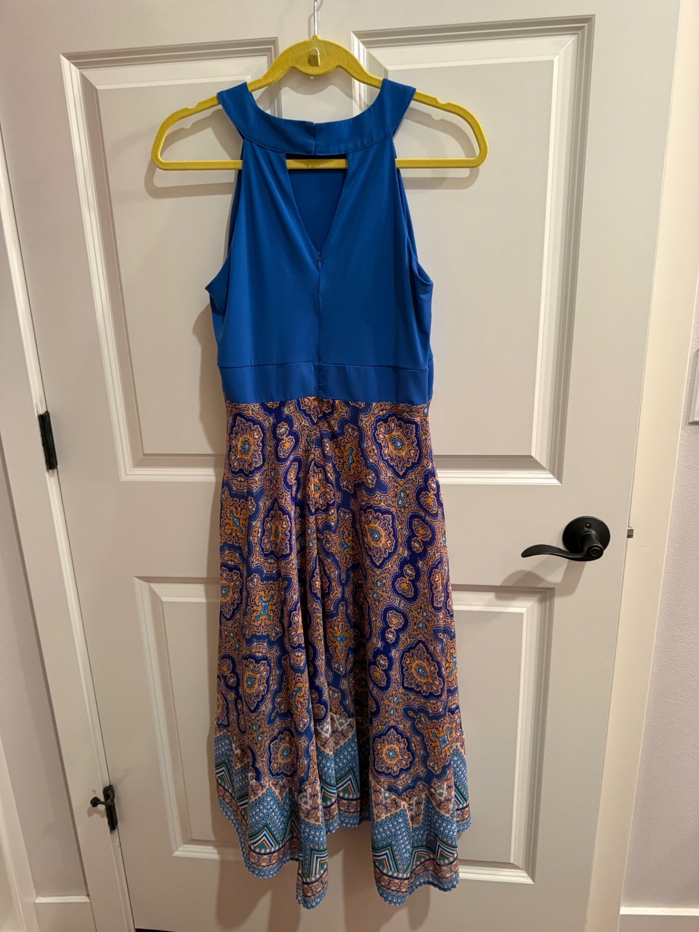 S-Sandra Darren Blue Polyester 8 Dress Good