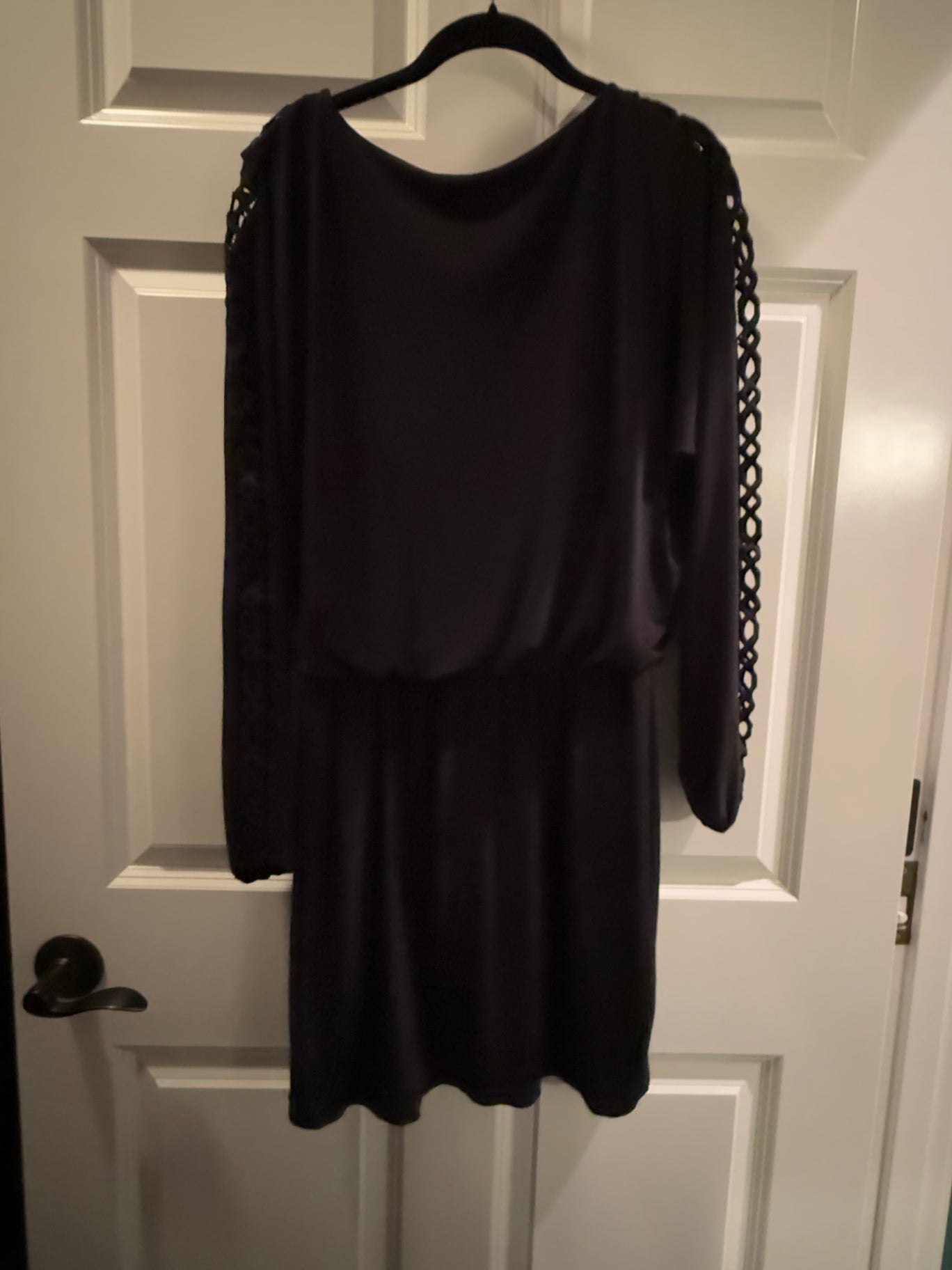 S-White House, black market Black Chiffon Large Dress Good