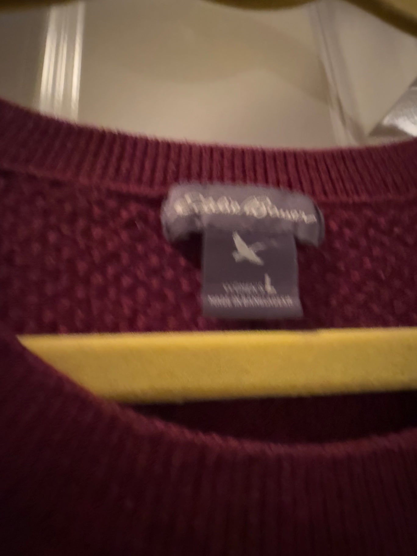 S-Eddie Bauer Maroon Knitted fabric Large Sweater Acceptable