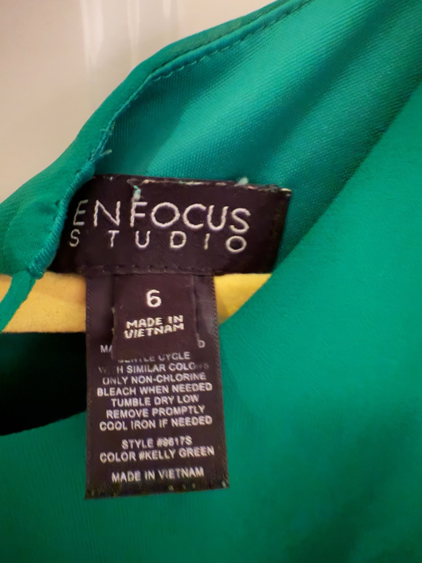 S-Enfocus studio Green Chiffon S/M Dress Very Good