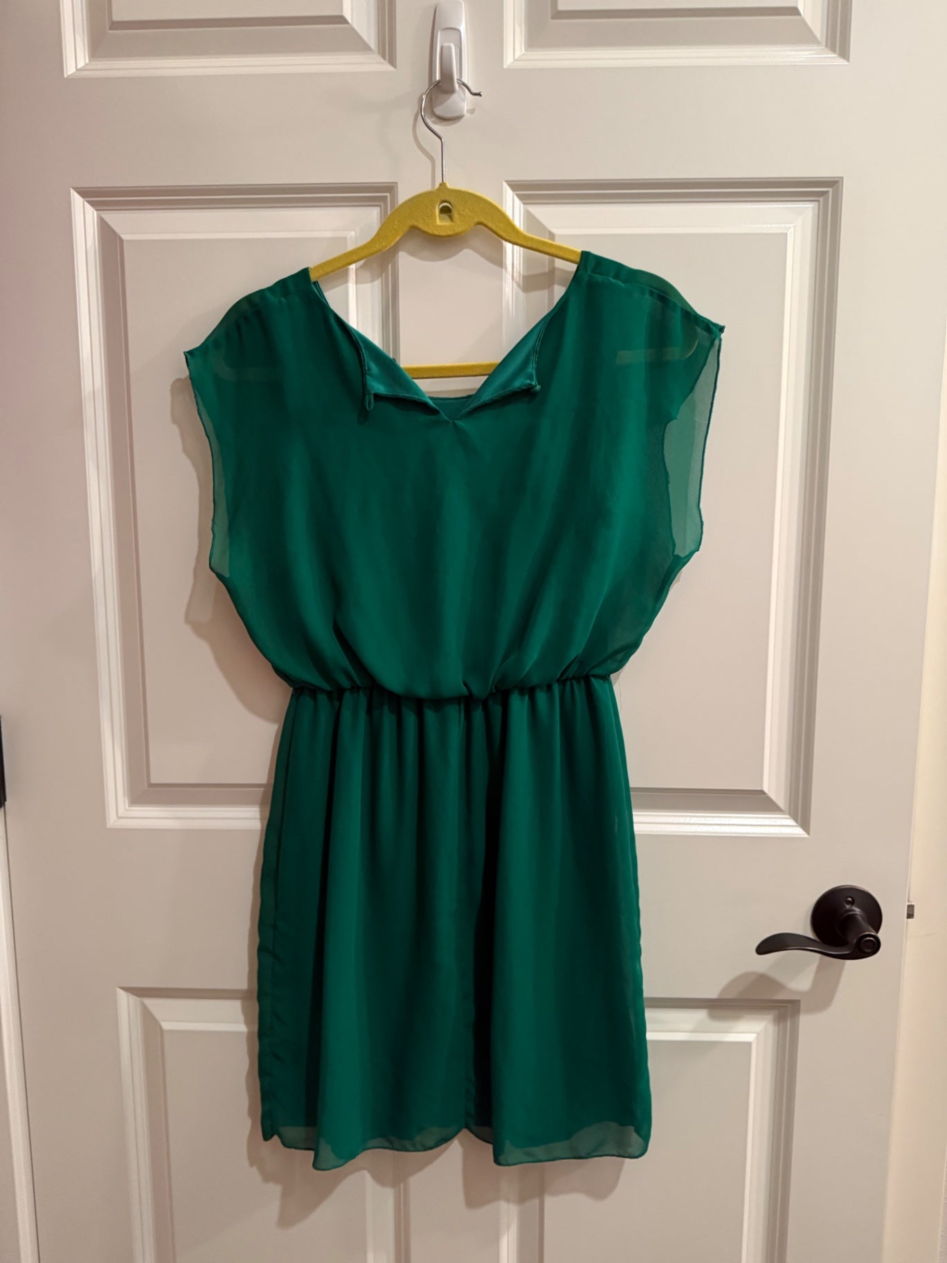 S-Enfocus studio Green Chiffon S/M Dress Very Good