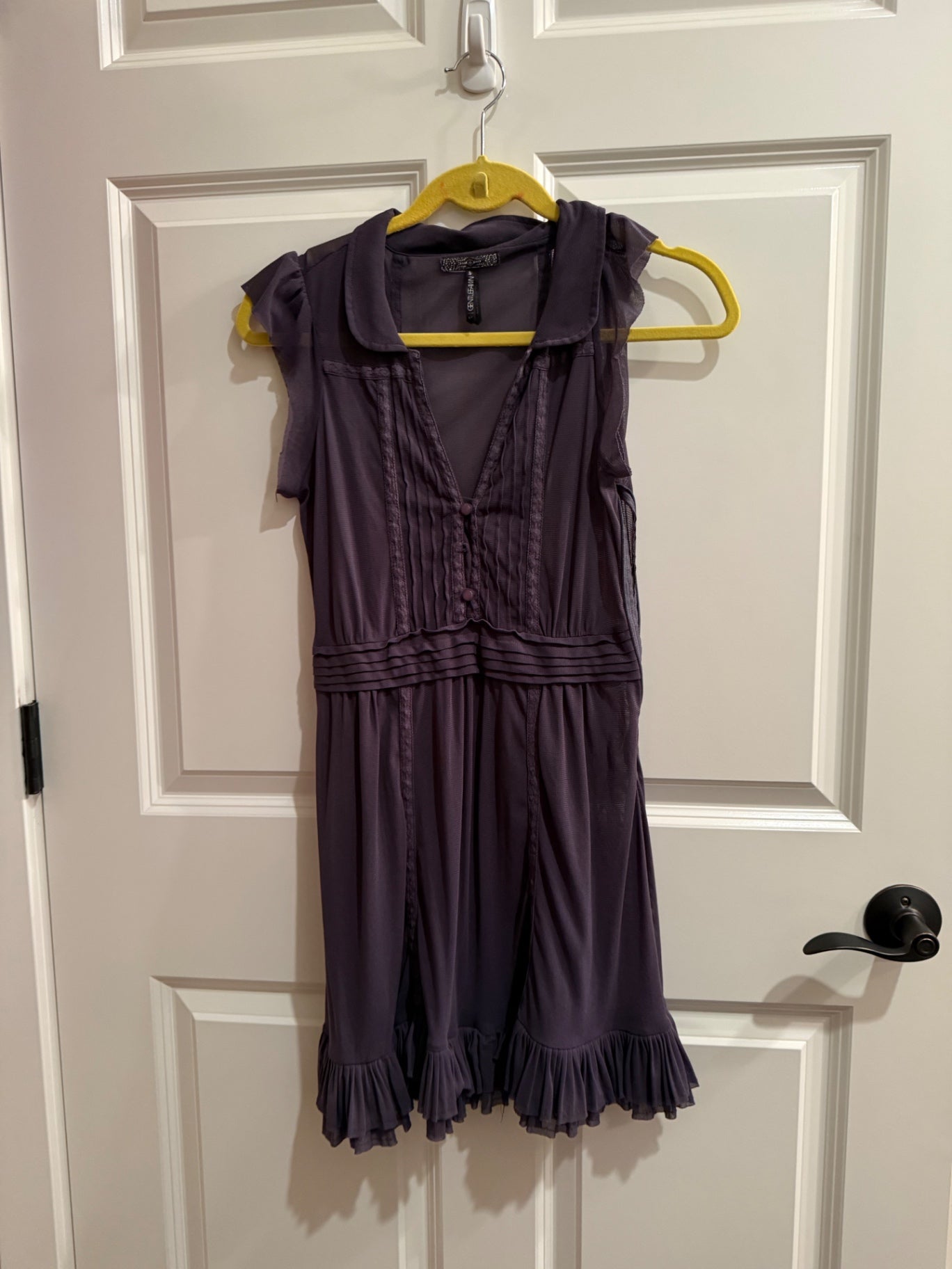 S-Gentle fawn Grey Chiffon S/M Dress Good