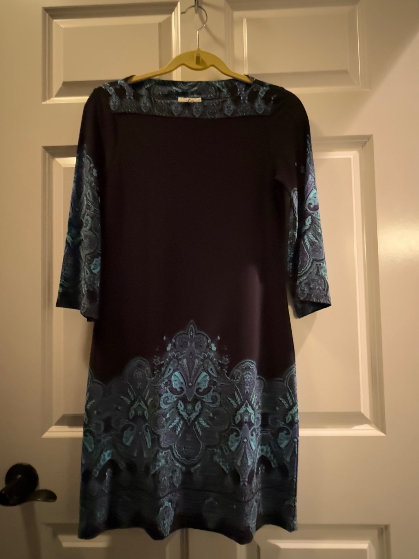 S-Ice Dark blue with blue and gray patterns  8p Dress Very Good