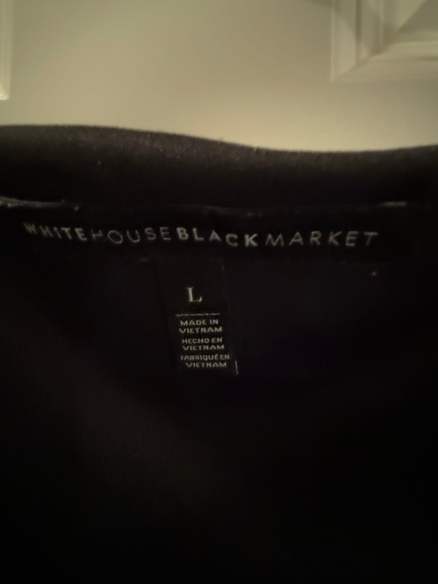S-White House, black market Black Chiffon Large Dress Good