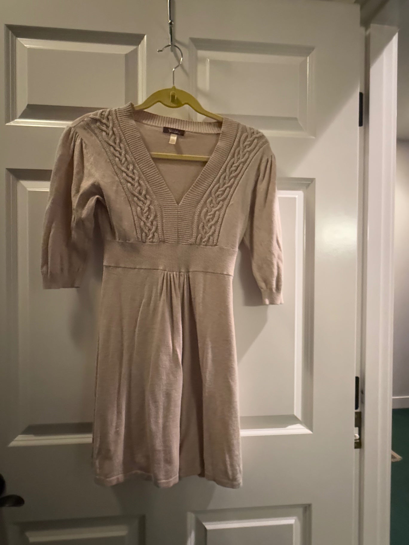 S-Susina Beige Knitted fabric Medium Dress Good