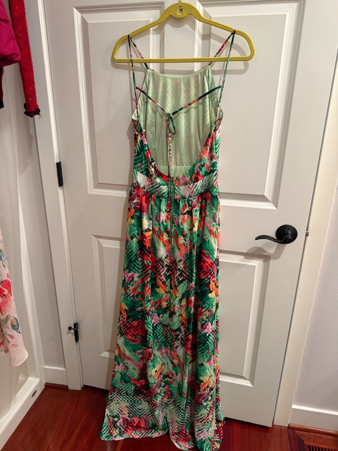 S-Soie Blue Multicolor Fabric Large Dress Good