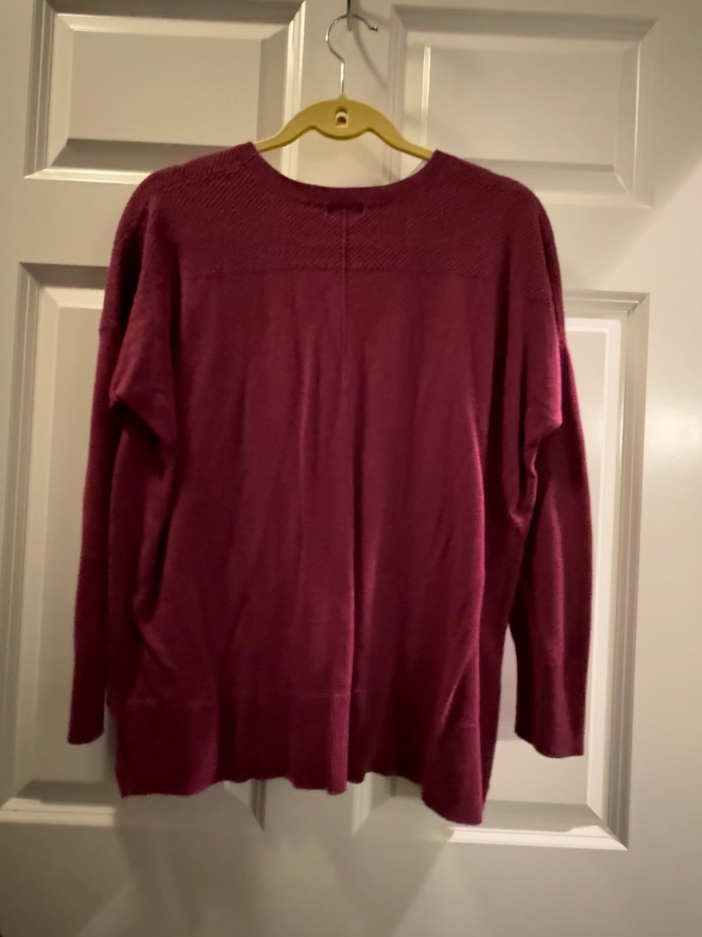 S-Eddie Bauer Maroon Knitted fabric Large Sweater Acceptable