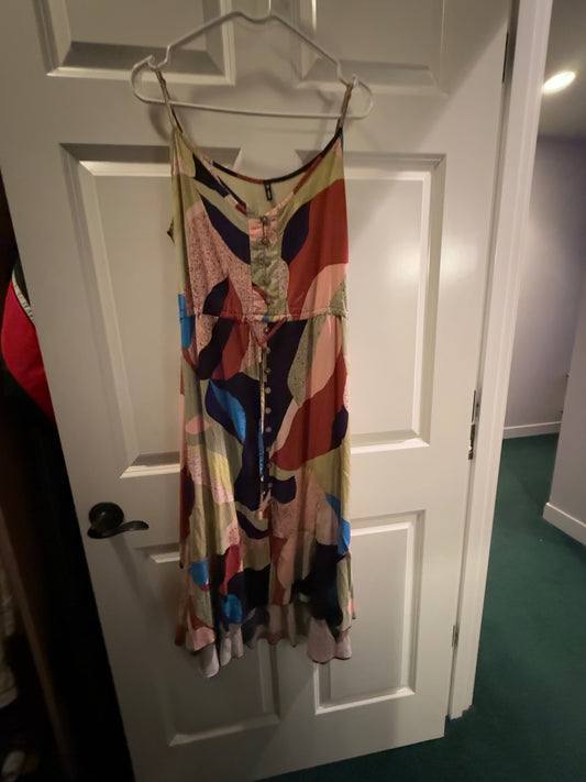 Boho sundress abstract color