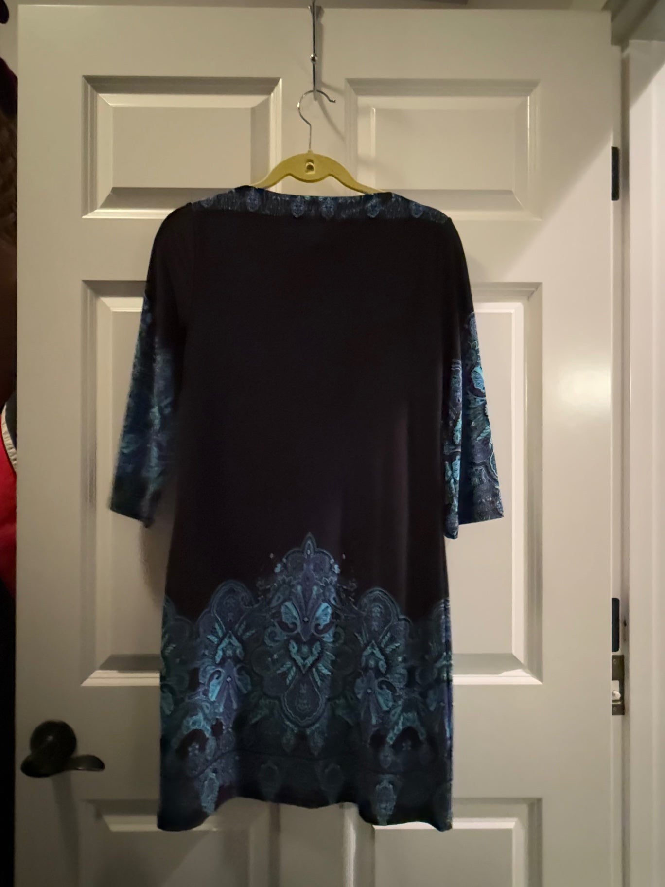 S-Ice Dark blue with blue and gray patterns  8p Dress Very Good
