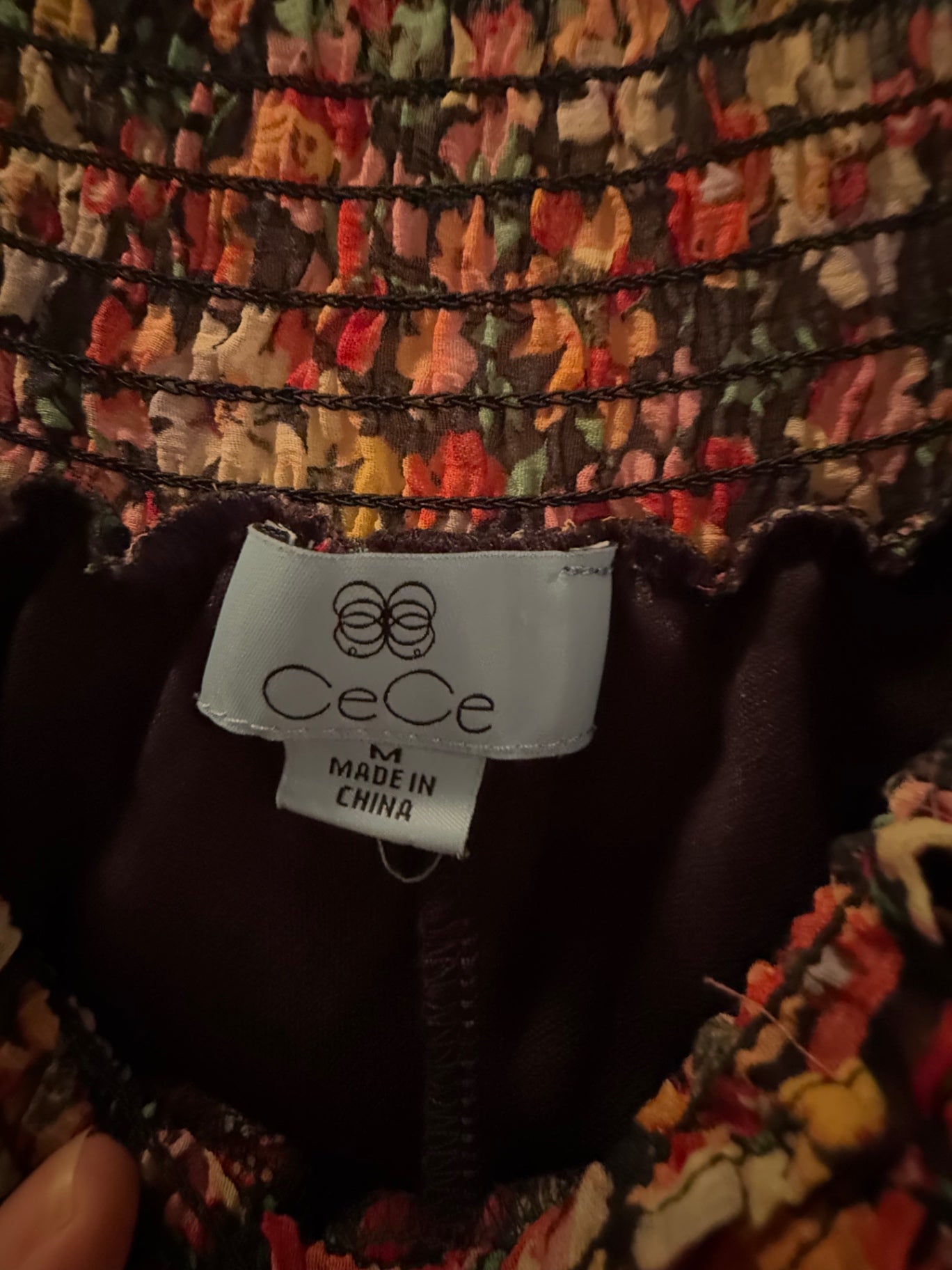 S-CeCe Multicolor Chiffon or similar sheer fabric Medium Blouse Very Good