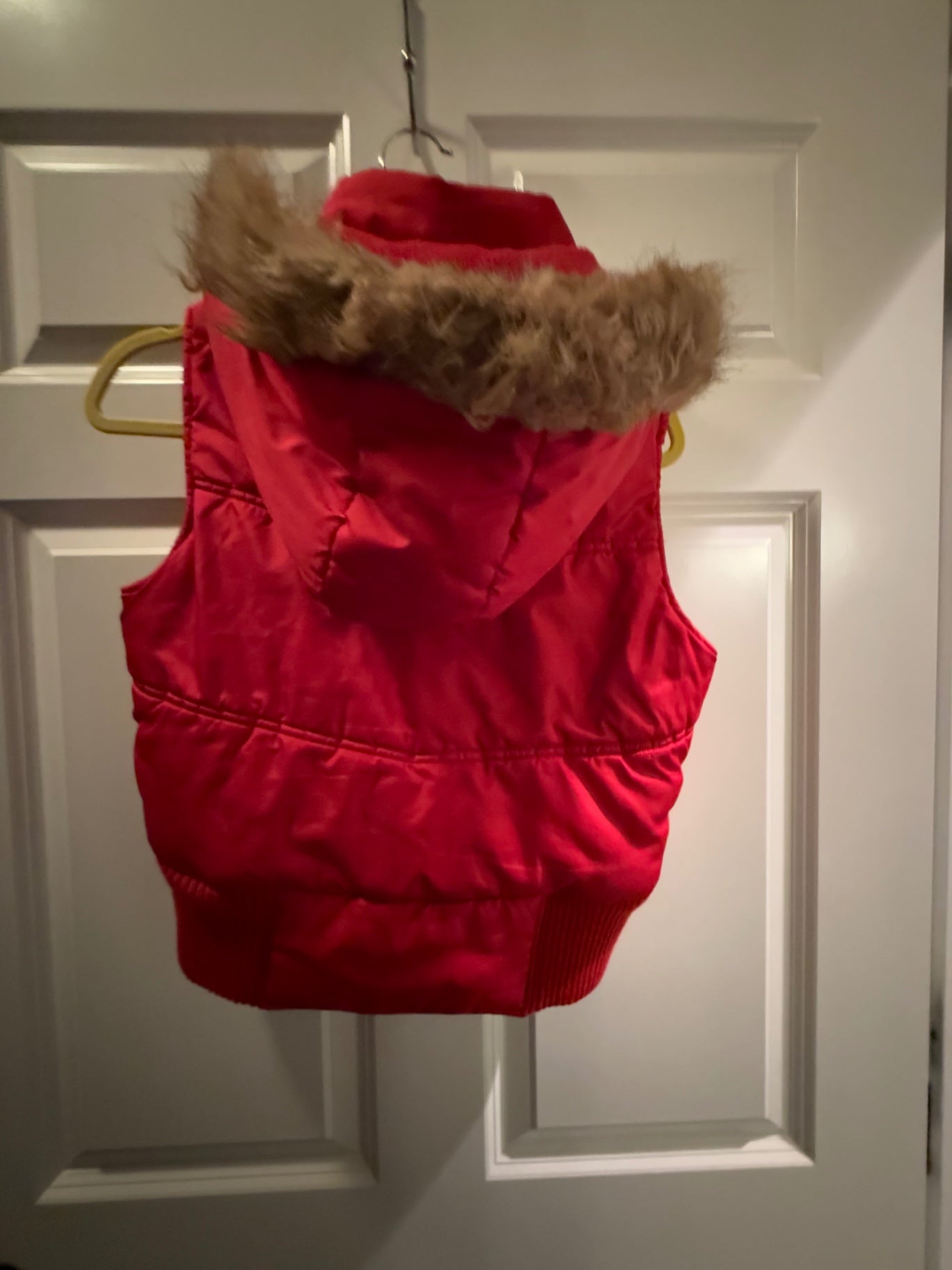 S-Seventy Seven Red Padded fabric Medium Vest for trimmed hood