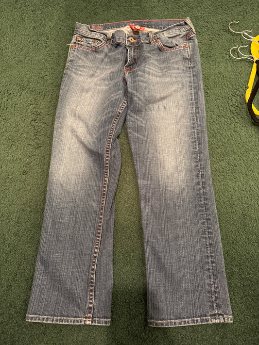 S-Lucky Brand Blue Denim crop 8/29 Jeans